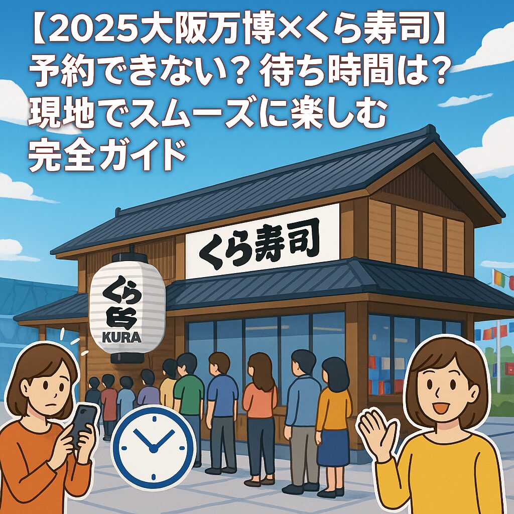 【2025大阪万博】くら寿司の予約が取れない？待ち時間と攻略法まとめ