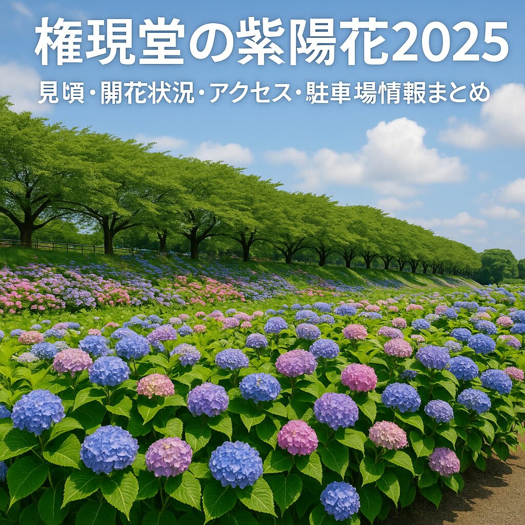 権現堂の紫陽花2025｜見頃・開花状況・アクセス・駐車場情報まとめ