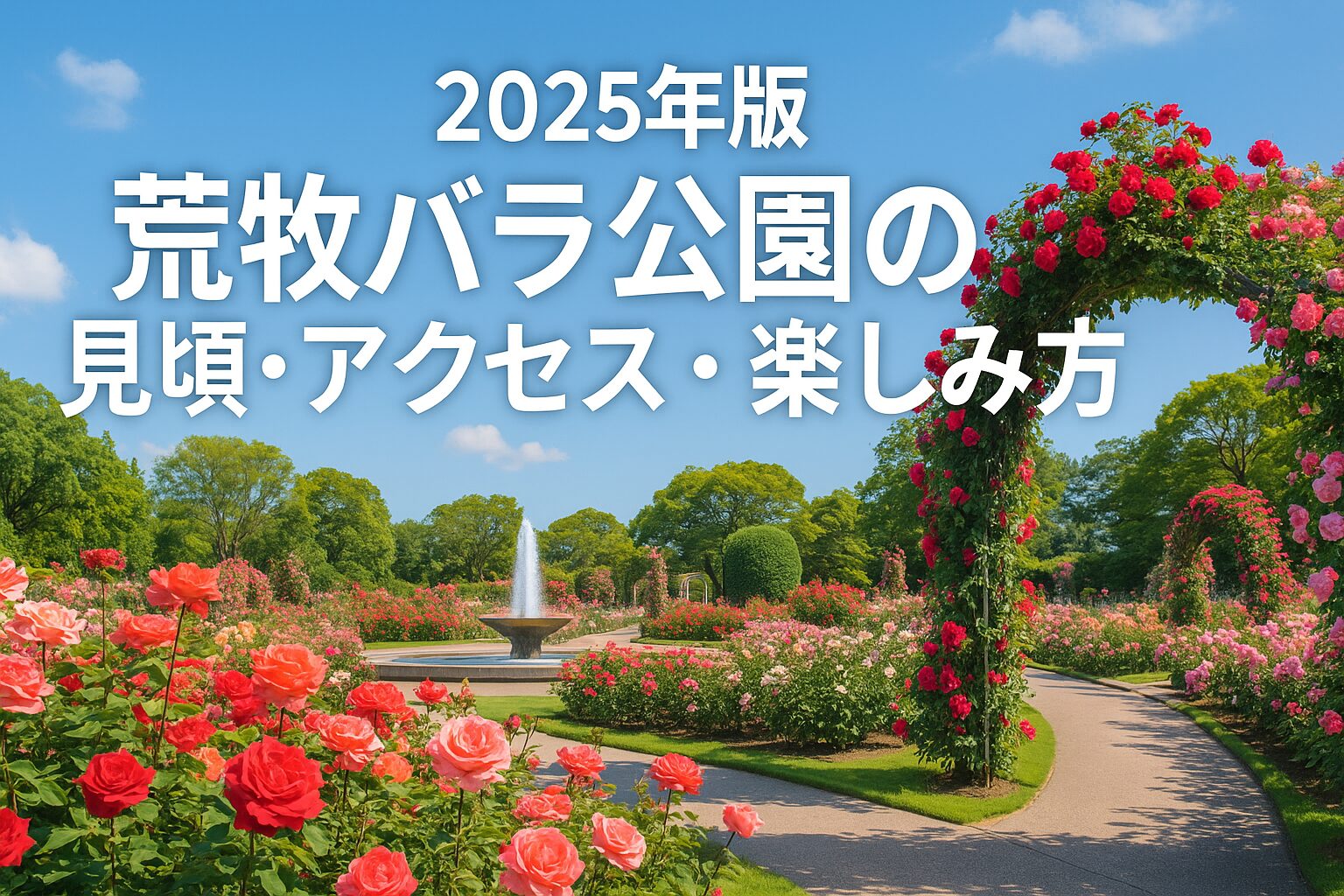【2025年最新版】荒牧バラ公園の見頃・開花状況・アクセス・駐車場まとめ！