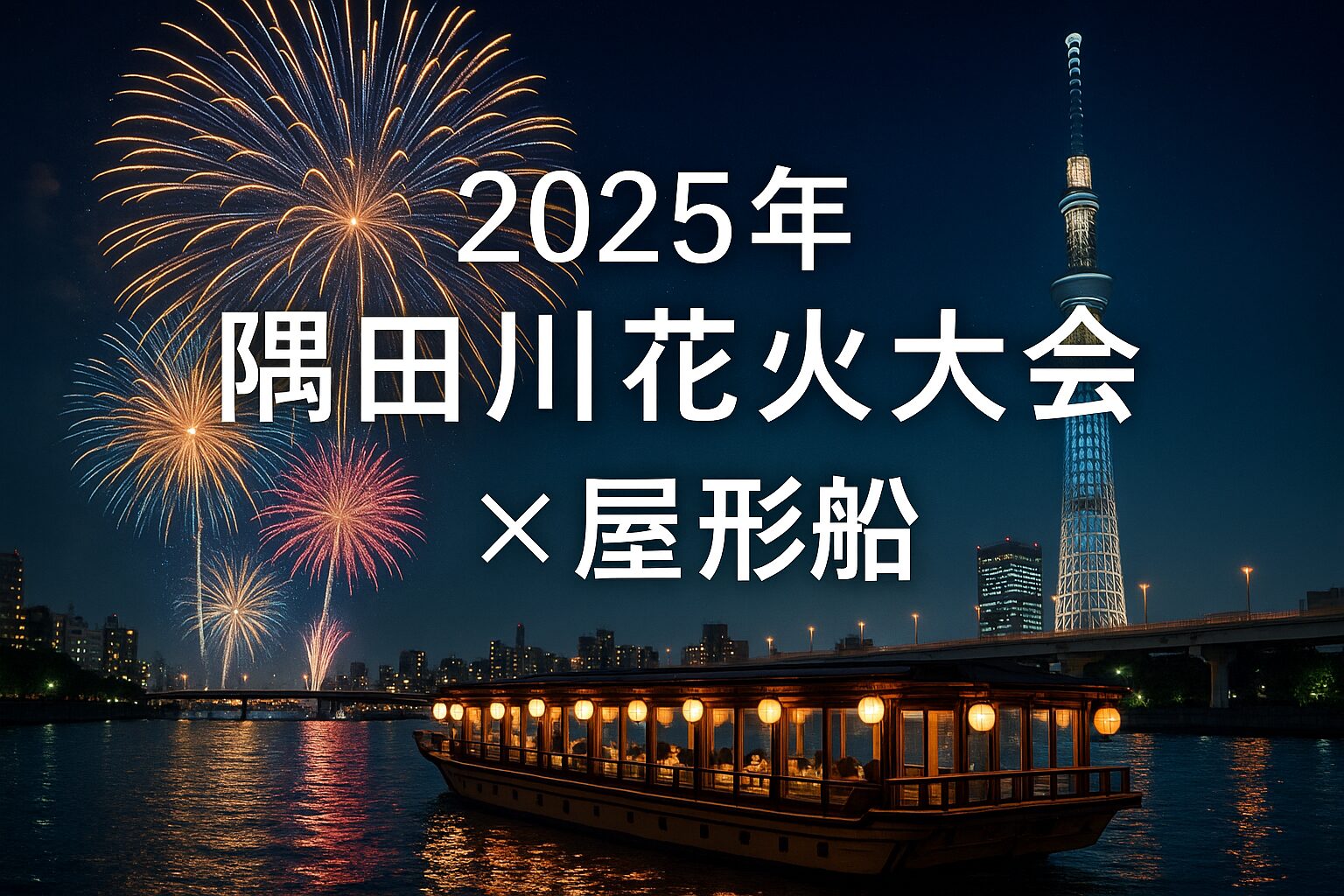 【2025年版】隅田川花火大会を屋形船で満喫！乗合・貸切・予約ガイド