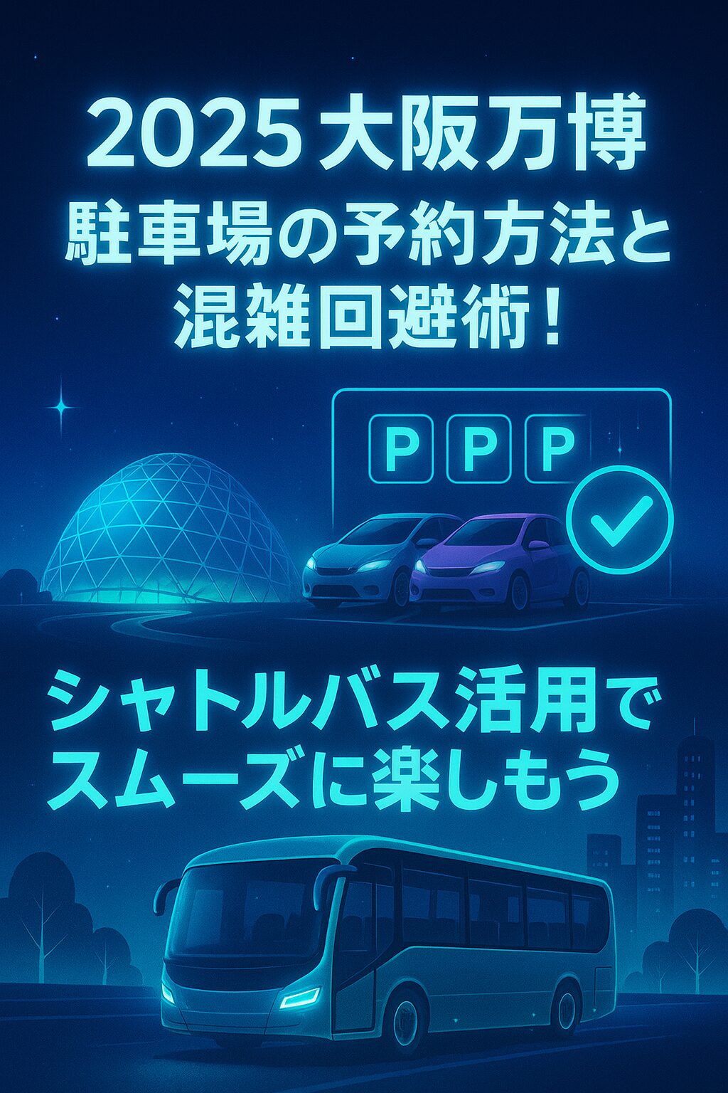【2025大阪万博】駐車場予約とシャトルバス完全ガイド｜混雑回避の裏ワザも紹介！