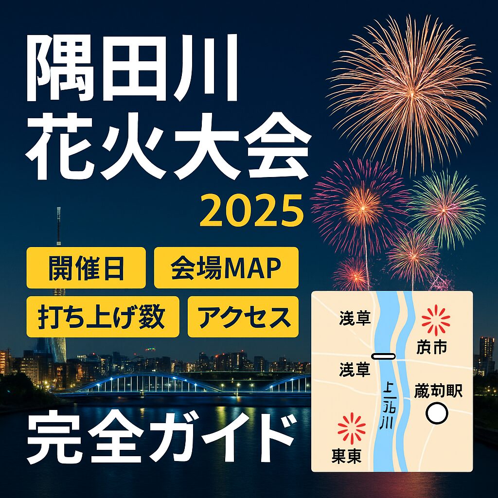 隅田川花火大会2025完全ガイド｜日程・打ち上げ時間・混雑対策まとめ