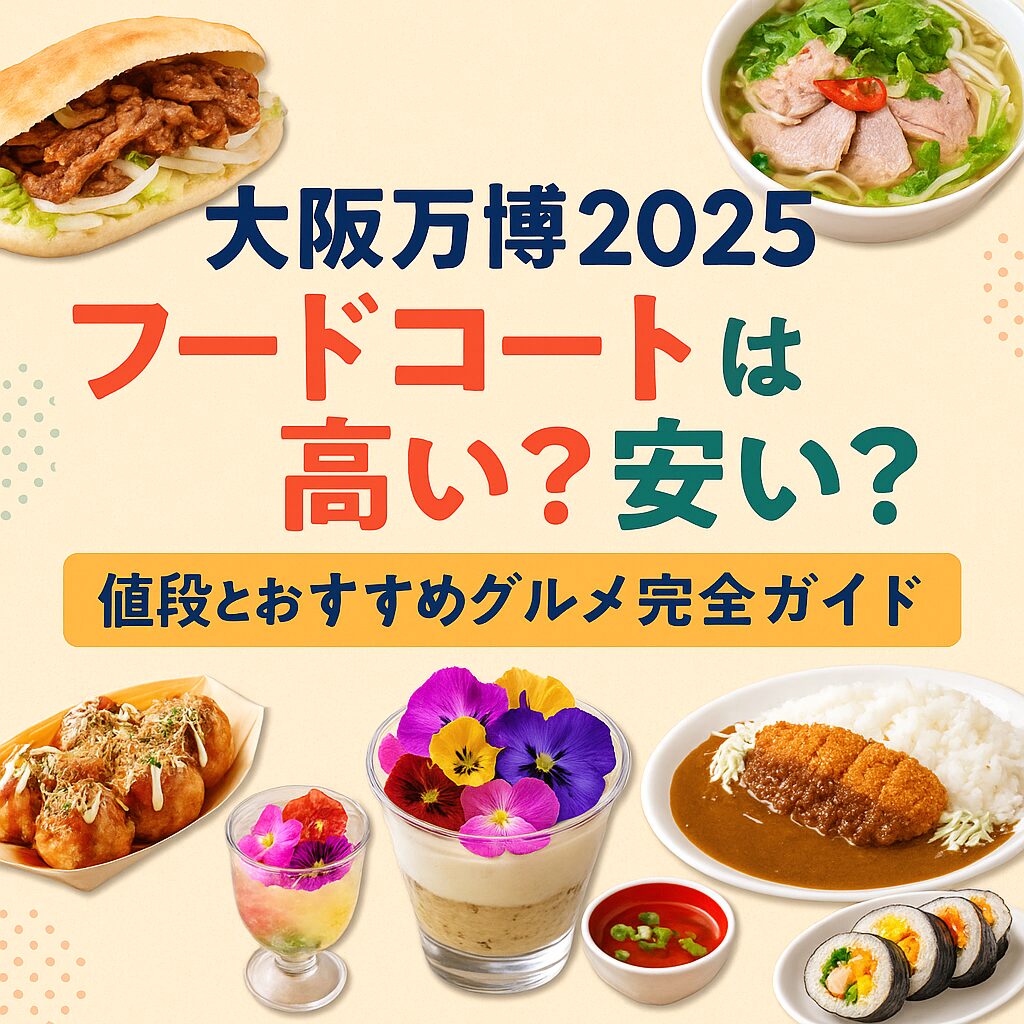 大阪万博2025のフードコートは高い？安い？値段とおすすめグルメ完全ガイド！