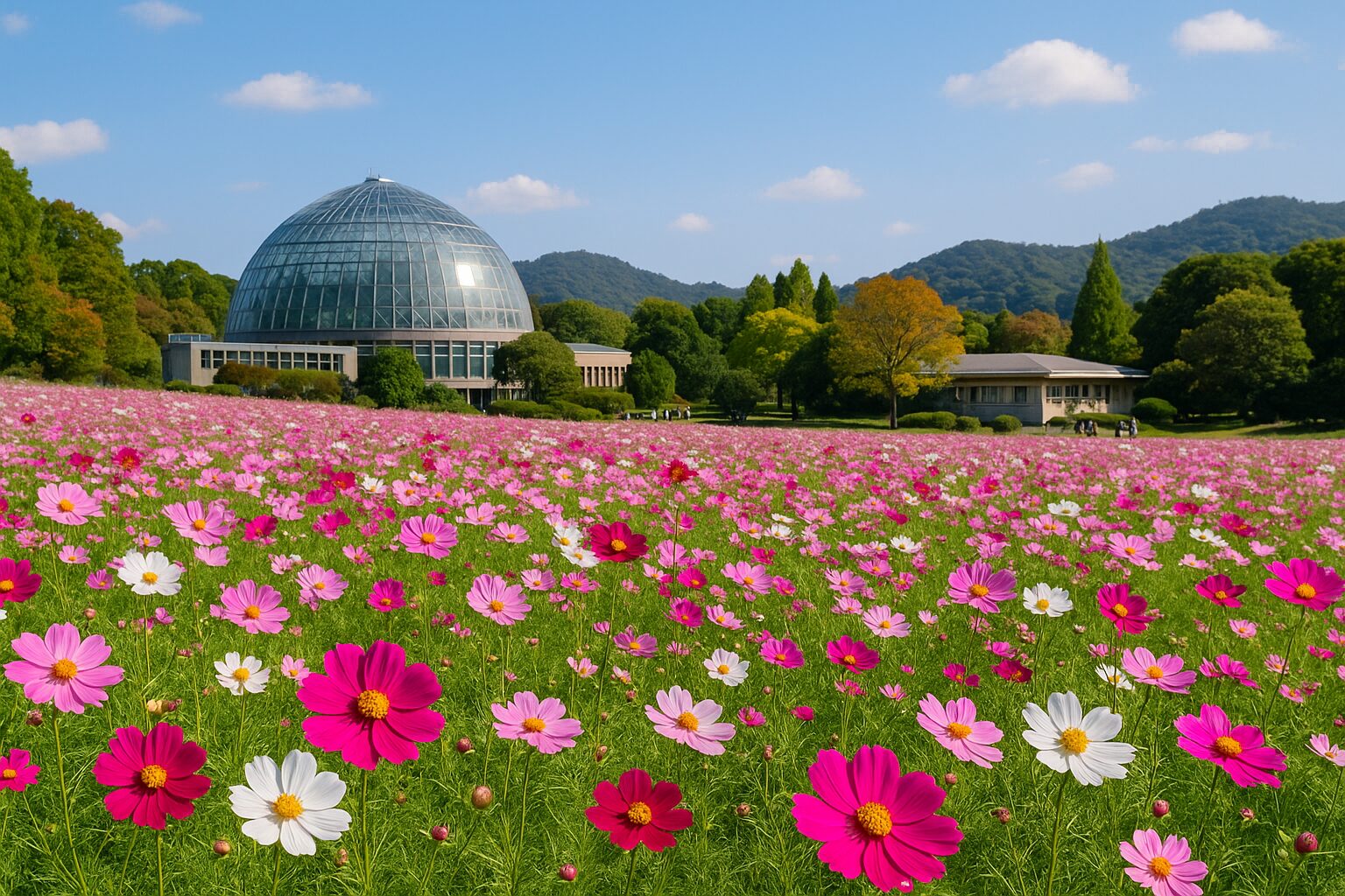 【2025年最新版】広島市植物公園のコスモス見頃・開花状況・アクセス・駐車場ガイド！