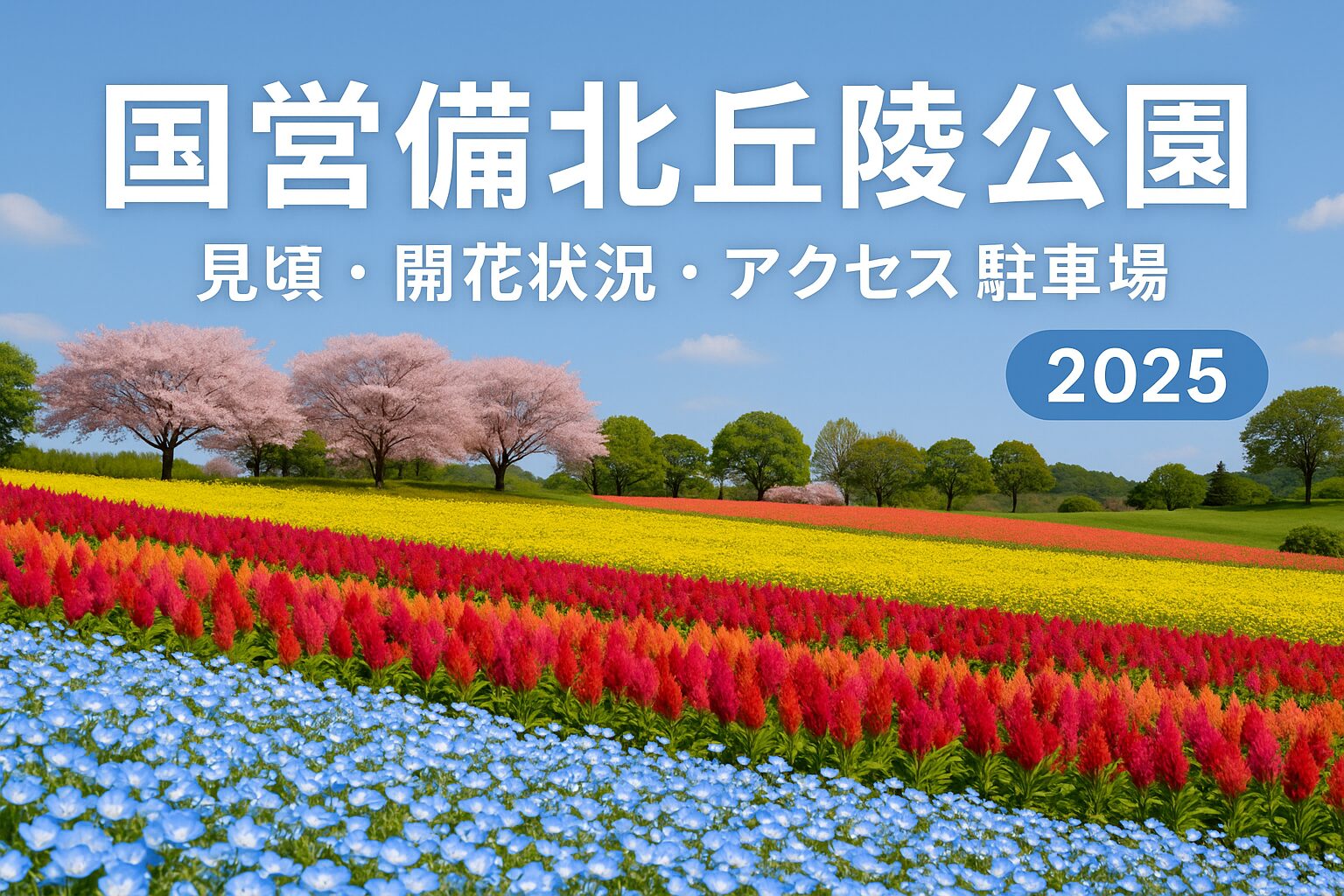 【2025年完全版】国営備北丘陵公園の見頃＆開花カレンダー！アクセス・駐車場情報も網羅