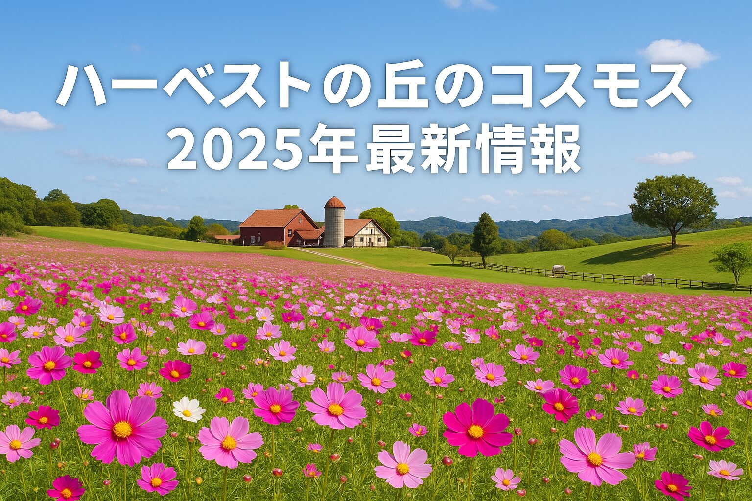 【2025年最新】ハーベストの丘コスモス｜見頃・開花状況・アクセス・駐車場まとめ